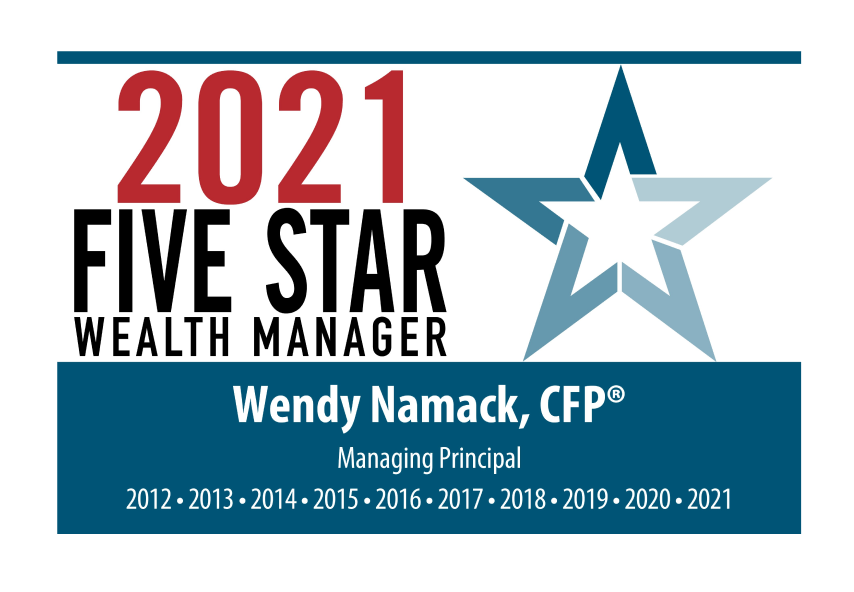 2021 Five Star Wealth Manager Award for Wendy Namack